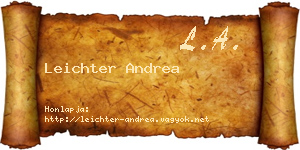 Leichter Andrea névjegykártya