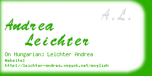 andrea leichter business card